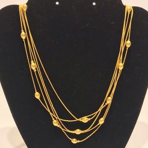 Anne Klein II Layered 5 Strand Goldtone Necklace